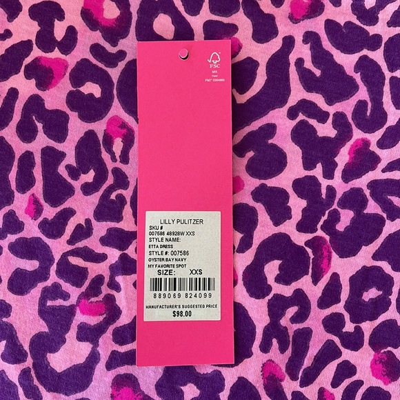 Lilly Pulitzer Etta Dress Oyster Bay Navy Size XXS - Picture 4 of 4